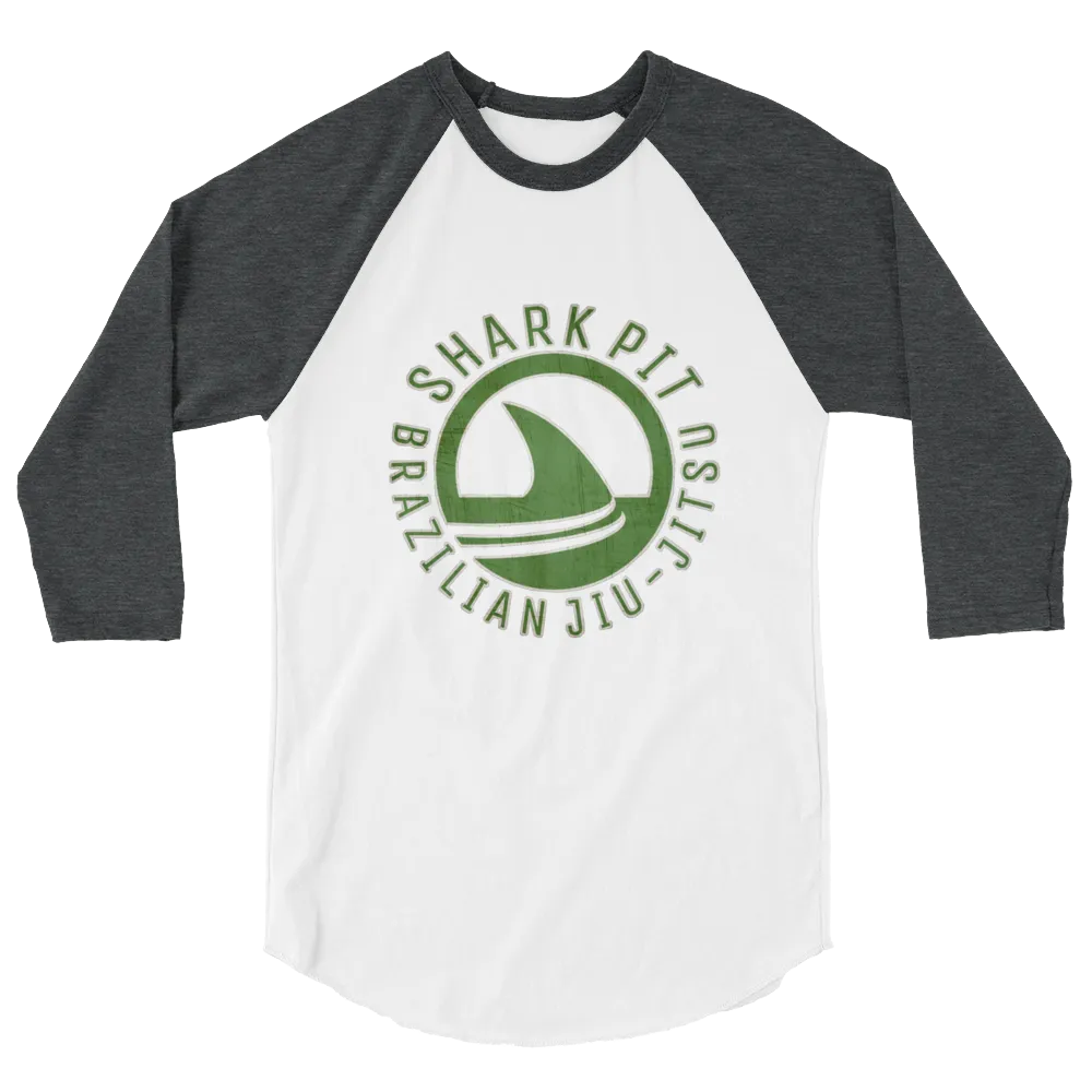 3/4 Sleeve Shark Pit Vintage Green Raglan Shirt