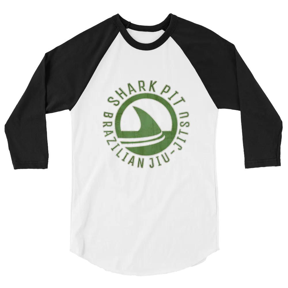 3/4 Sleeve Shark Pit Vintage Green Raglan Shirt