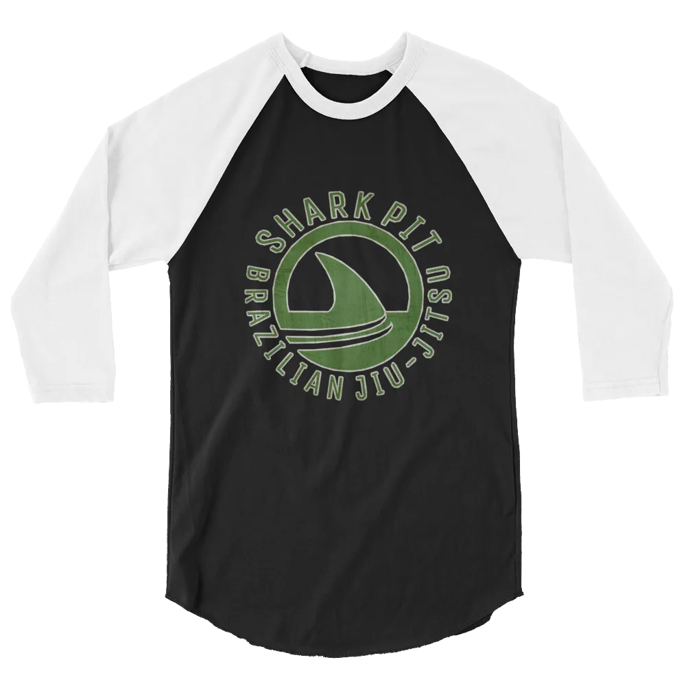 3/4 Sleeve Shark Pit Vintage Green Raglan Shirt