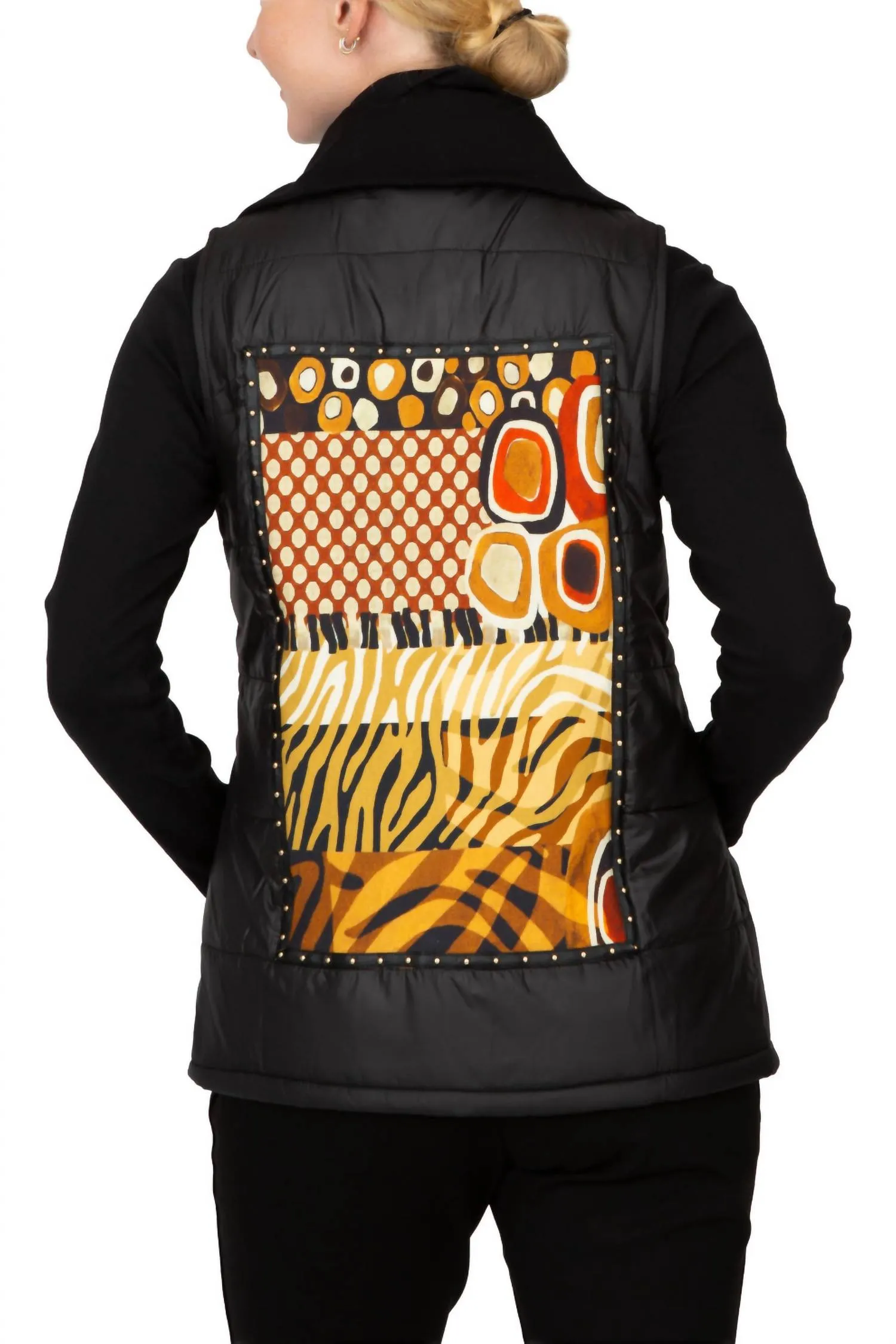 ABSTRACT ANIMAL PUFFER VEST