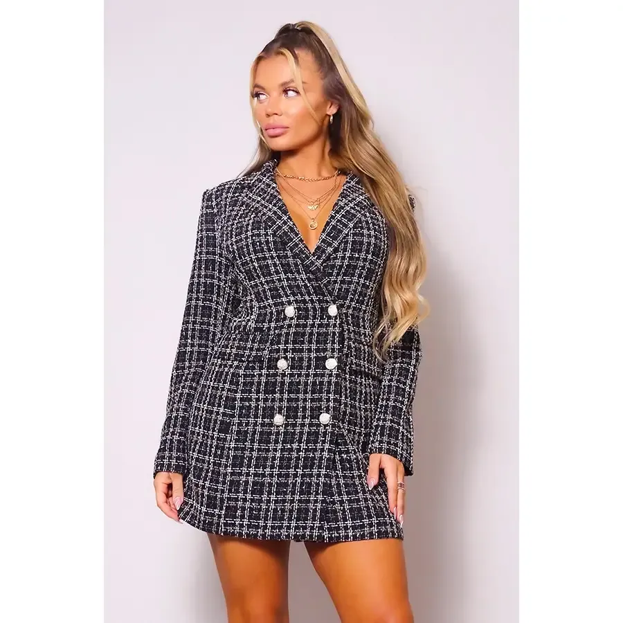 Cher Plaid Blazer Dress