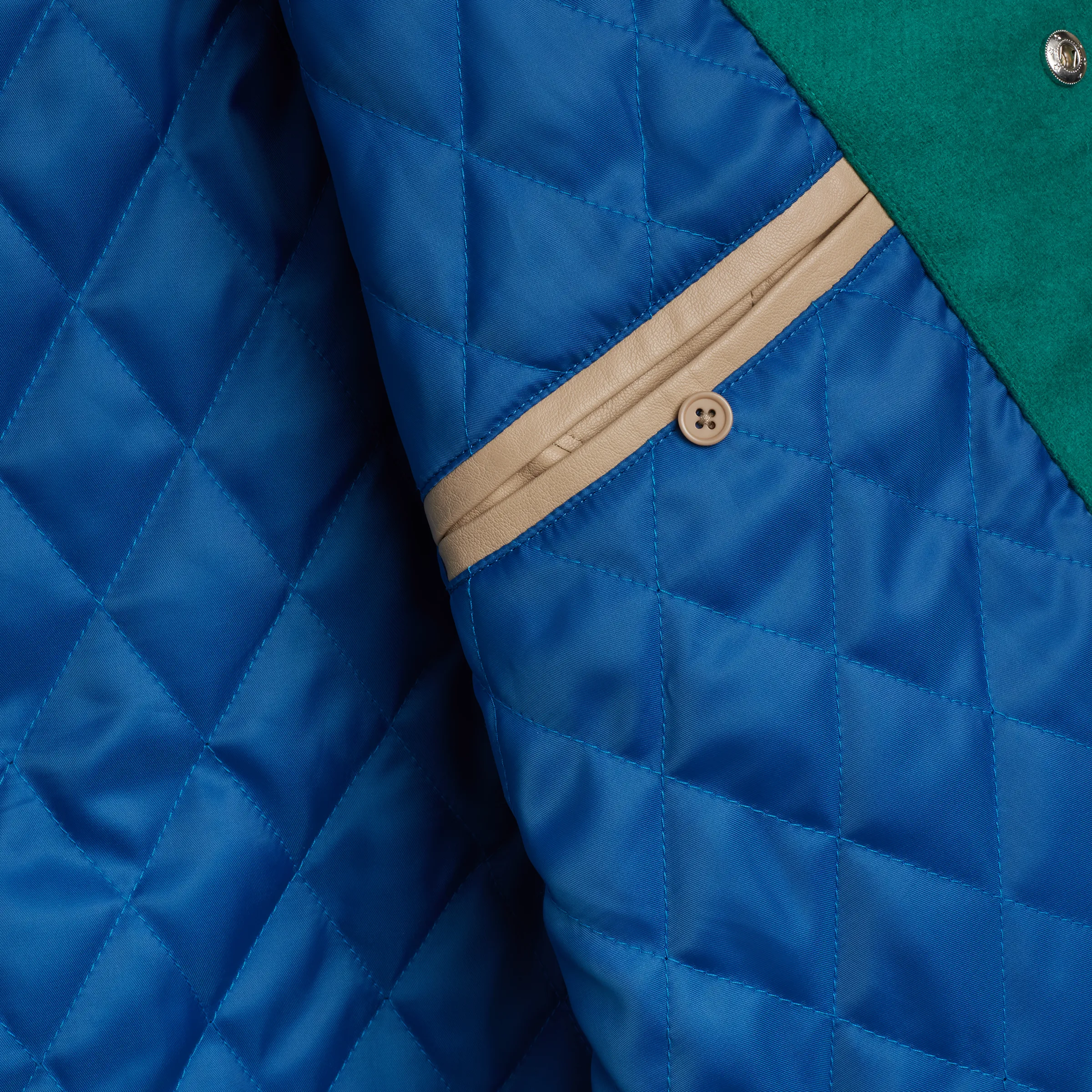 GUE88 UNIVERSITY Green Letterman Jacket