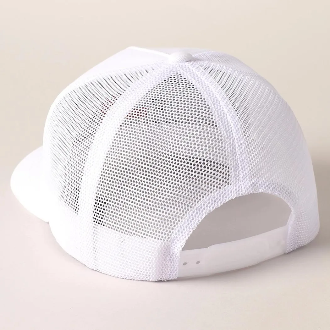 Land of the Free Embroidery Meshback Trucker Hat