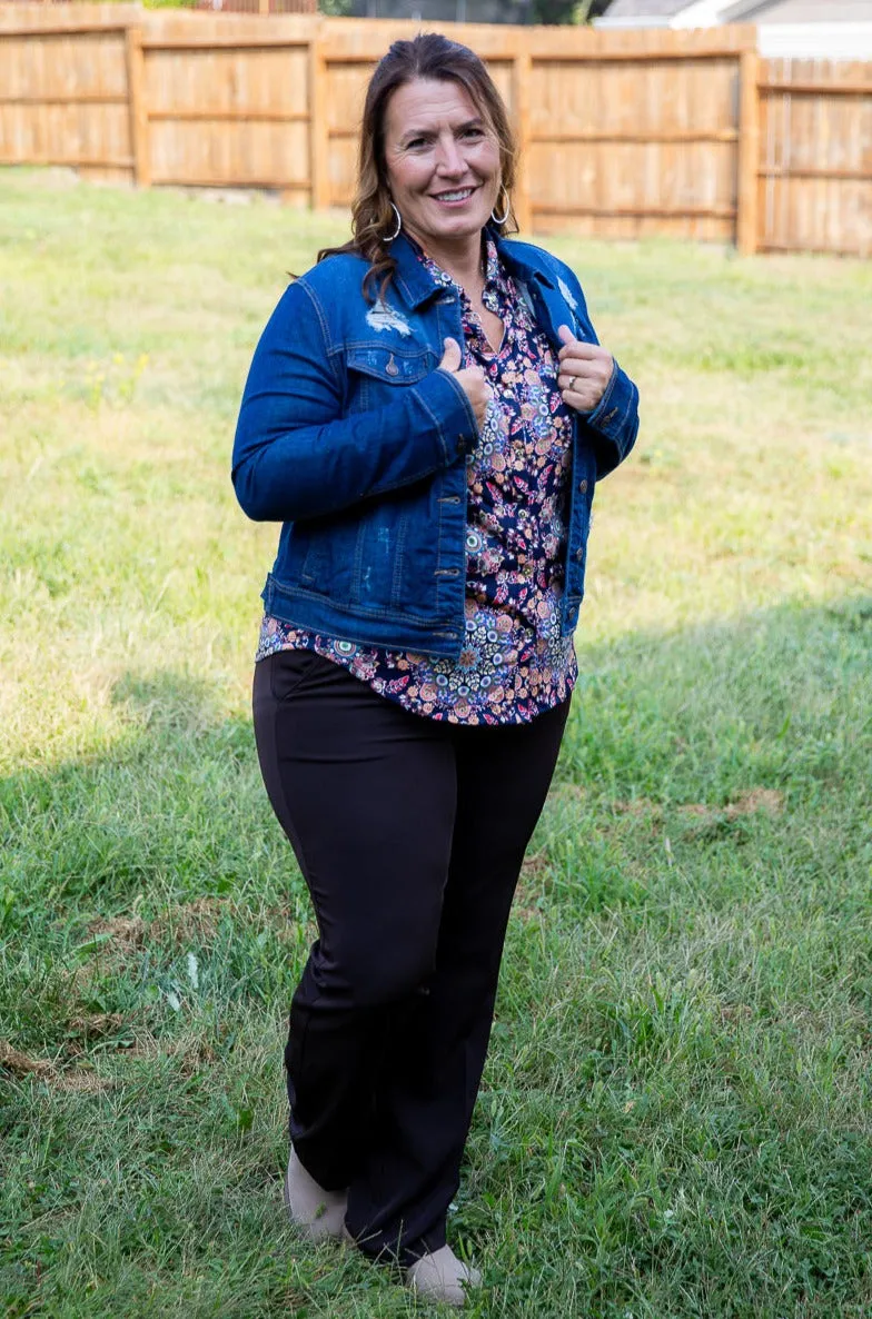 PLUS Classic Destructed Denim Jacket