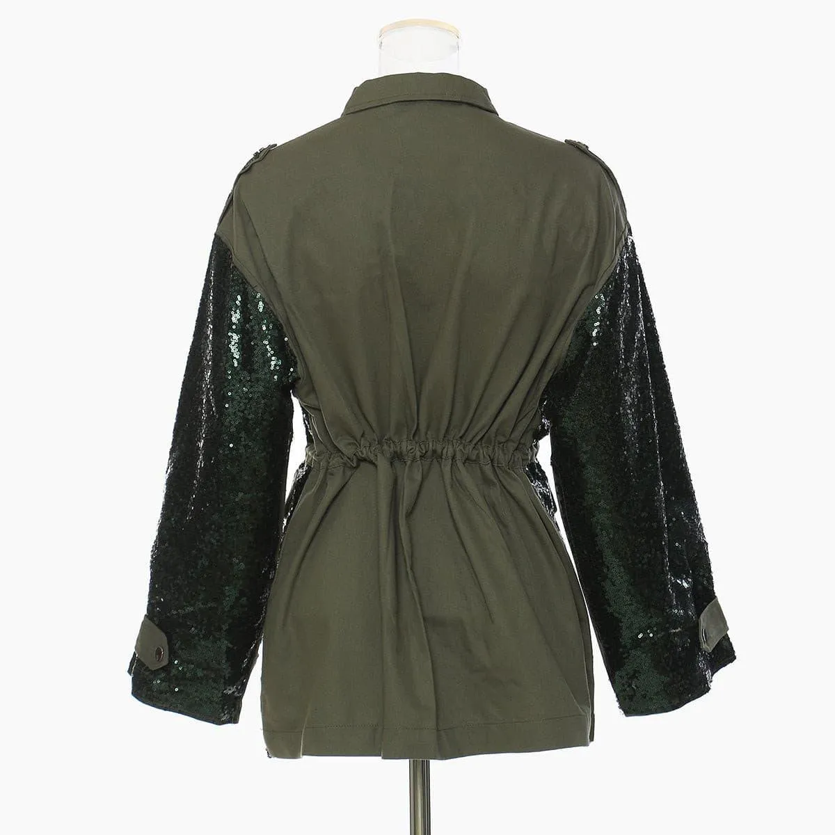 Sequin stitching tooling baseball jacket