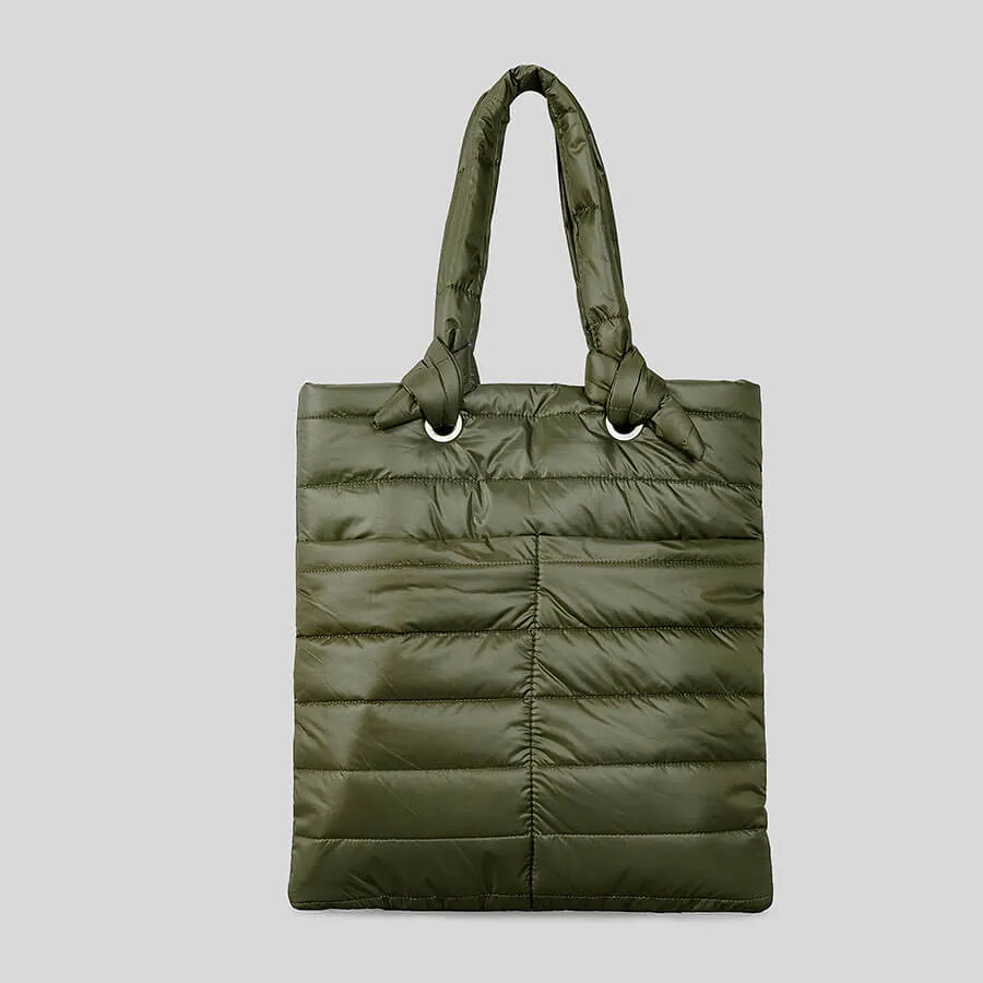 Simple Quilted Puffy Puffer Tote Bags-Showtown