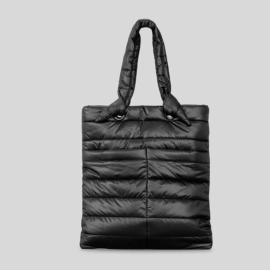Simple Quilted Puffy Puffer Tote Bags-Showtown