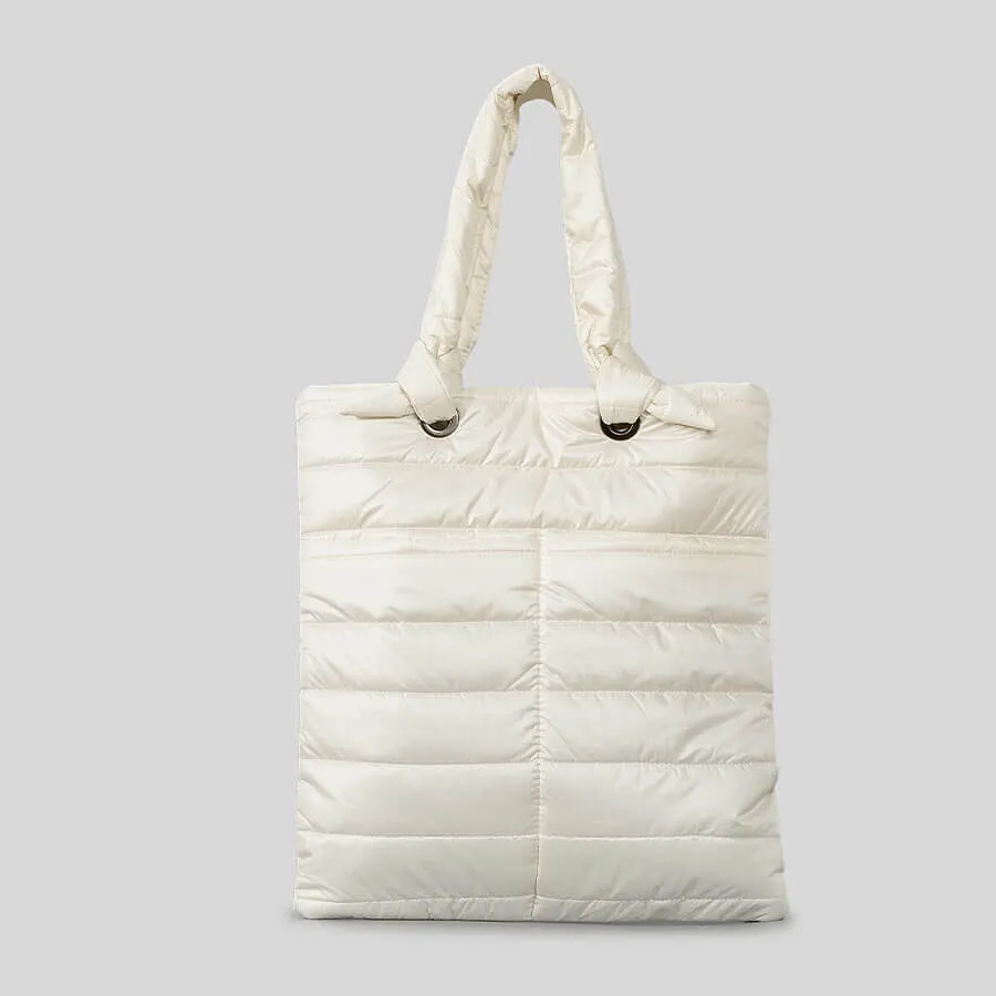 Simple Quilted Puffy Puffer Tote Bags-Showtown