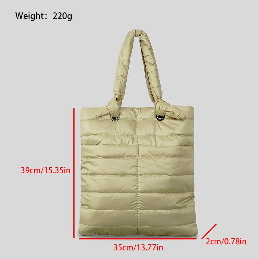 Simple Quilted Puffy Puffer Tote Bags-Showtown