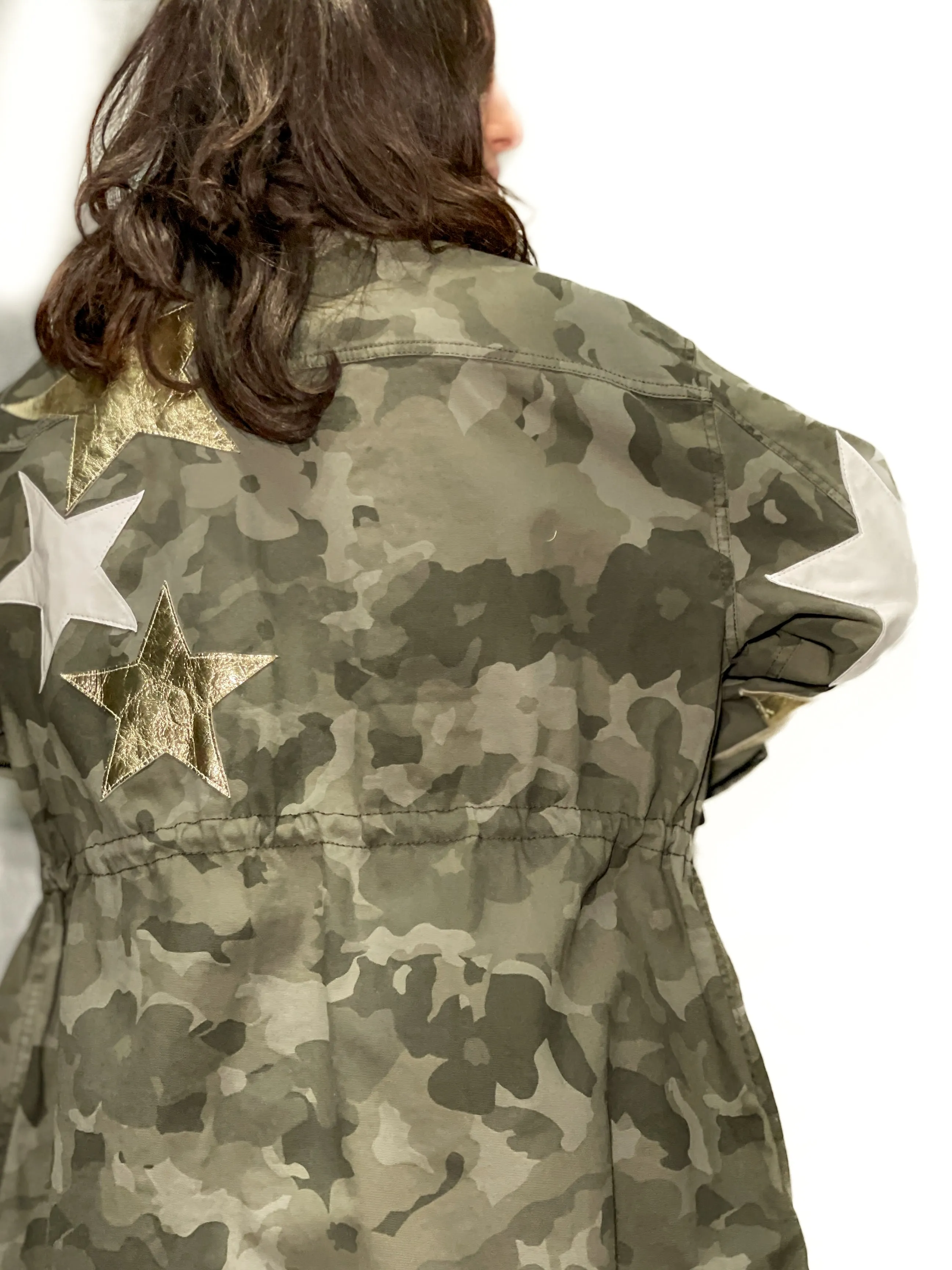 Upcycled Stars Camo Jacket