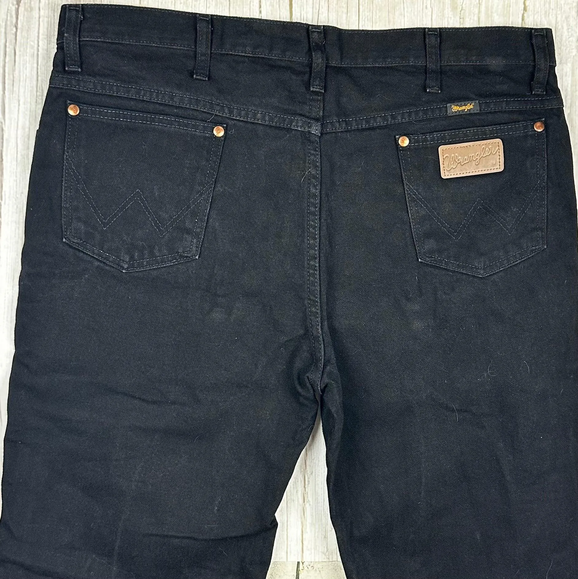 Wrangler Mens Black Classic Jeans - Size 38/30